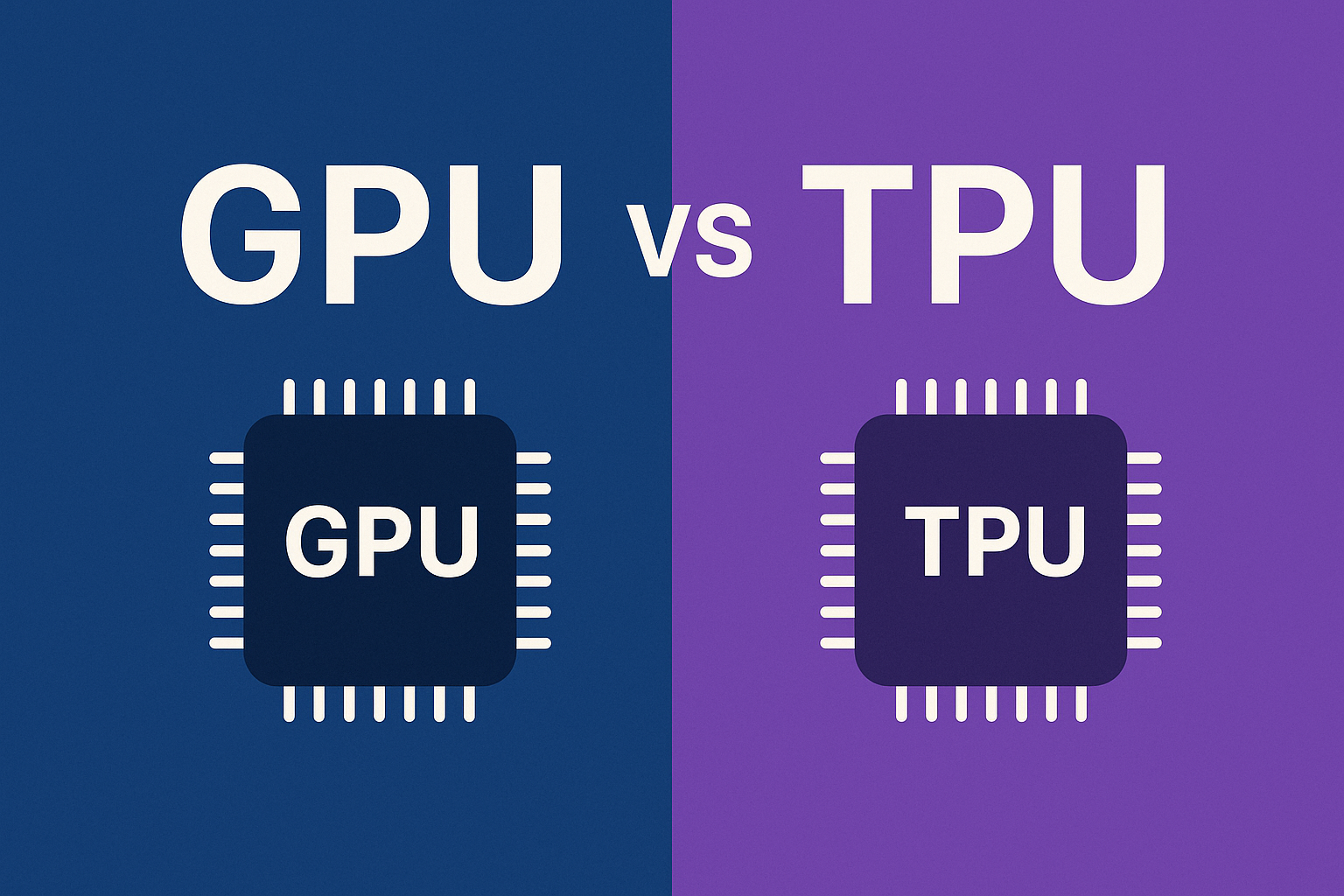 GPU vs TPU image generated by ChatGPT